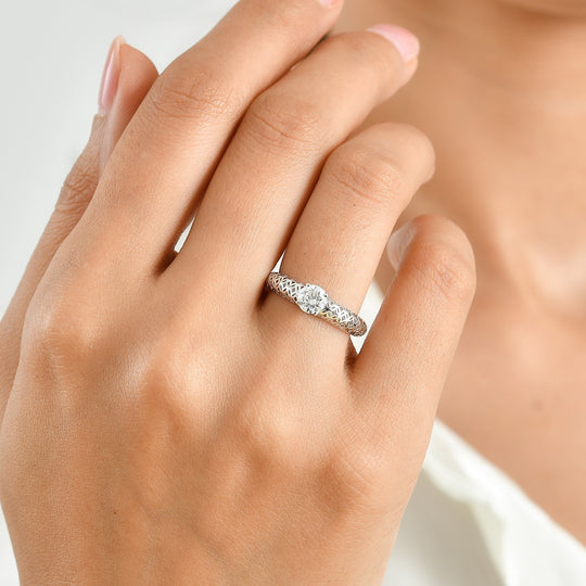 LUXURIANT DIAMOND - Lab Grown Diamant VS-EF IGI zertifiziert Ring 375 Gold (Größe 20.00) ca. 0,53 ct