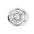 LUXURIANT DIAMOND - Lab Grown Diamant VS2-D IGI zertifiziert Anhänger 375 Gold Weißgold Vermeil ca. 0.53 ct