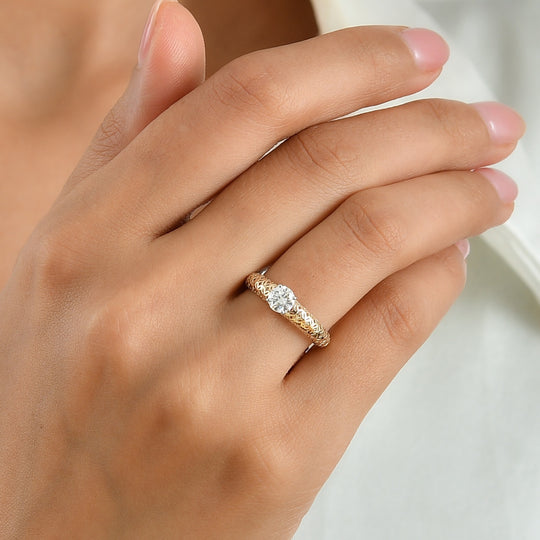 LUXURIANT DIAMOND - Lab Grown Diamant VS-EF IGI zertifiziert Ring 375 Gold (Größe 21.00) ca. 0,50 ct