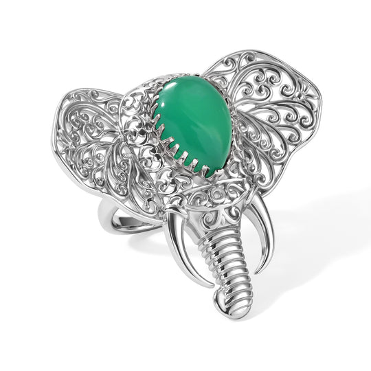 EVER TRUE AA Verde Onyx Ring Reine Bronze (Größe 18.00) ca. 5.85 ct