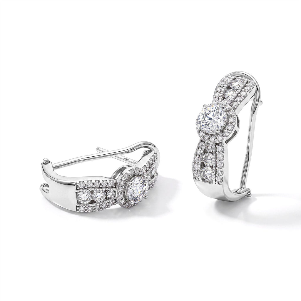 LUXURIANT DIAMOND - Lab Grown Diamant  SGL zertifiziert SI-GH Ohrringe 925 SIlber Rhodiniert ca. 2.00 ct