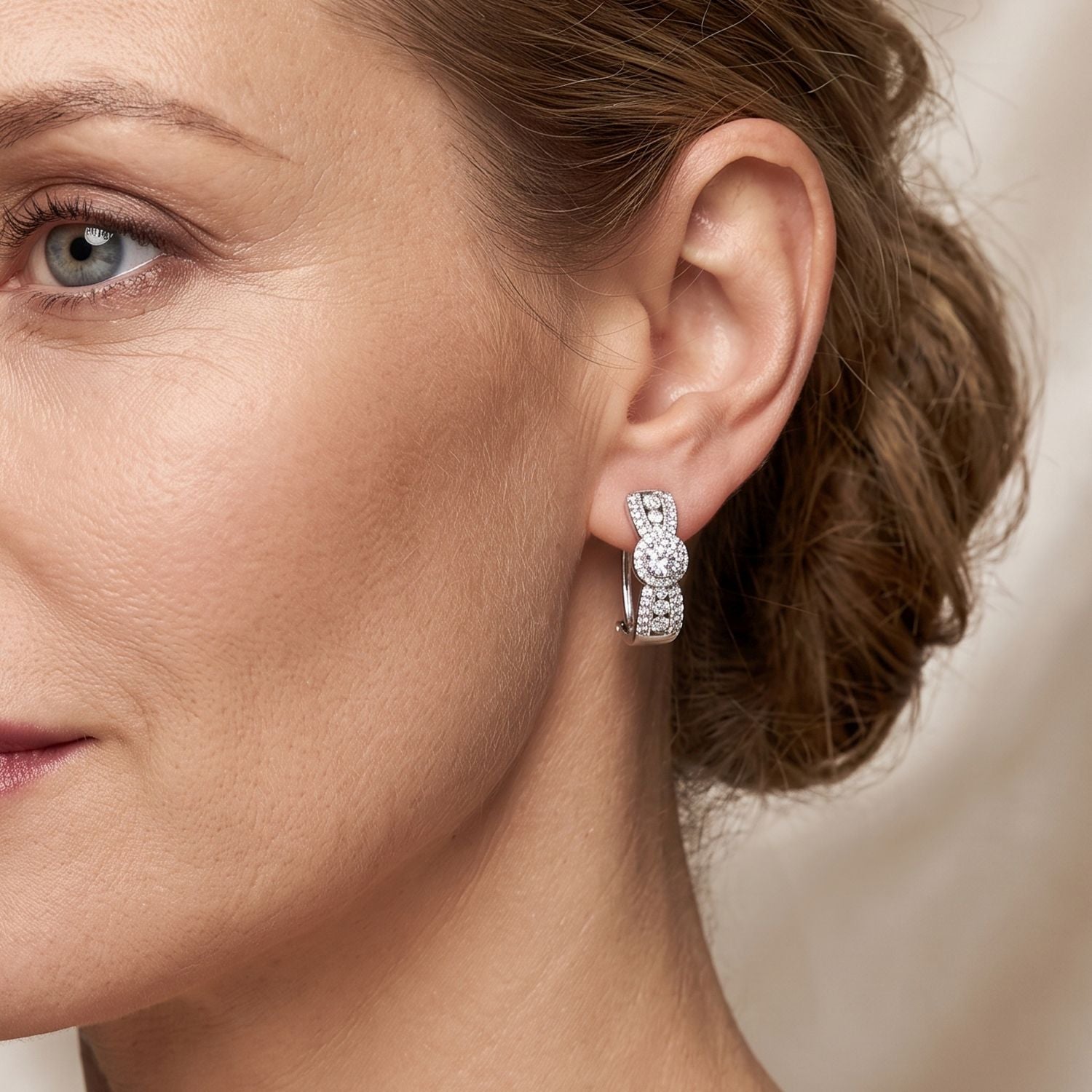 LUXURIANT DIAMOND - Lab Grown Diamant  SGL zertifiziert SI-GH Ohrringe 925 SIlber Rhodiniert ca. 2.00 ct