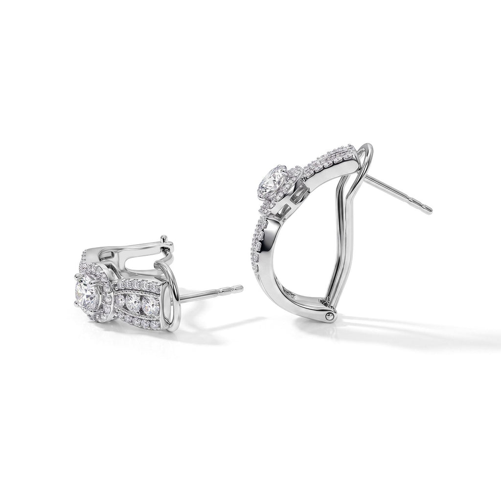 LUXURIANT DIAMOND - Lab Grown Diamant  SGL zertifiziert SI-GH Ohrringe 925 SIlber Rhodiniert ca. 2.00 ct