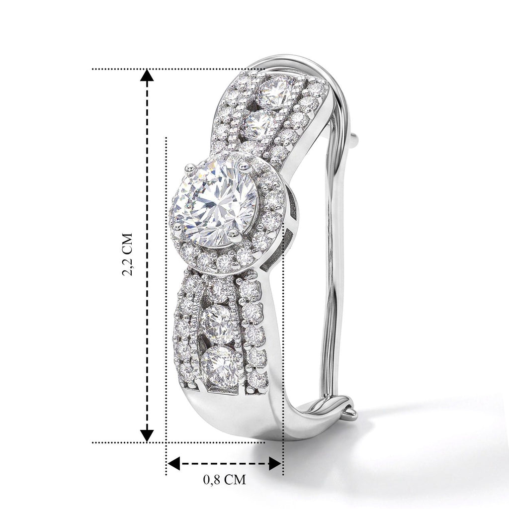 LUXURIANT DIAMOND - Lab Grown Diamant  SGL zertifiziert SI-GH Ohrringe 925 SIlber Rhodiniert ca. 2.00 ct