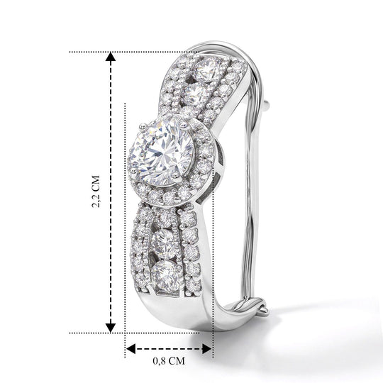 LUXURIANT DIAMOND - Lab Grown Diamant  SGL zertifiziert SI-GH Ohrringe 925 SIlber Rhodiniert ca. 2.00 ct
