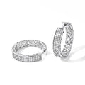 D'Joy Brauner Diamant, Blauer Diamant Ohrringe 925 Silber Rhodiniert ca. 0.50 ct