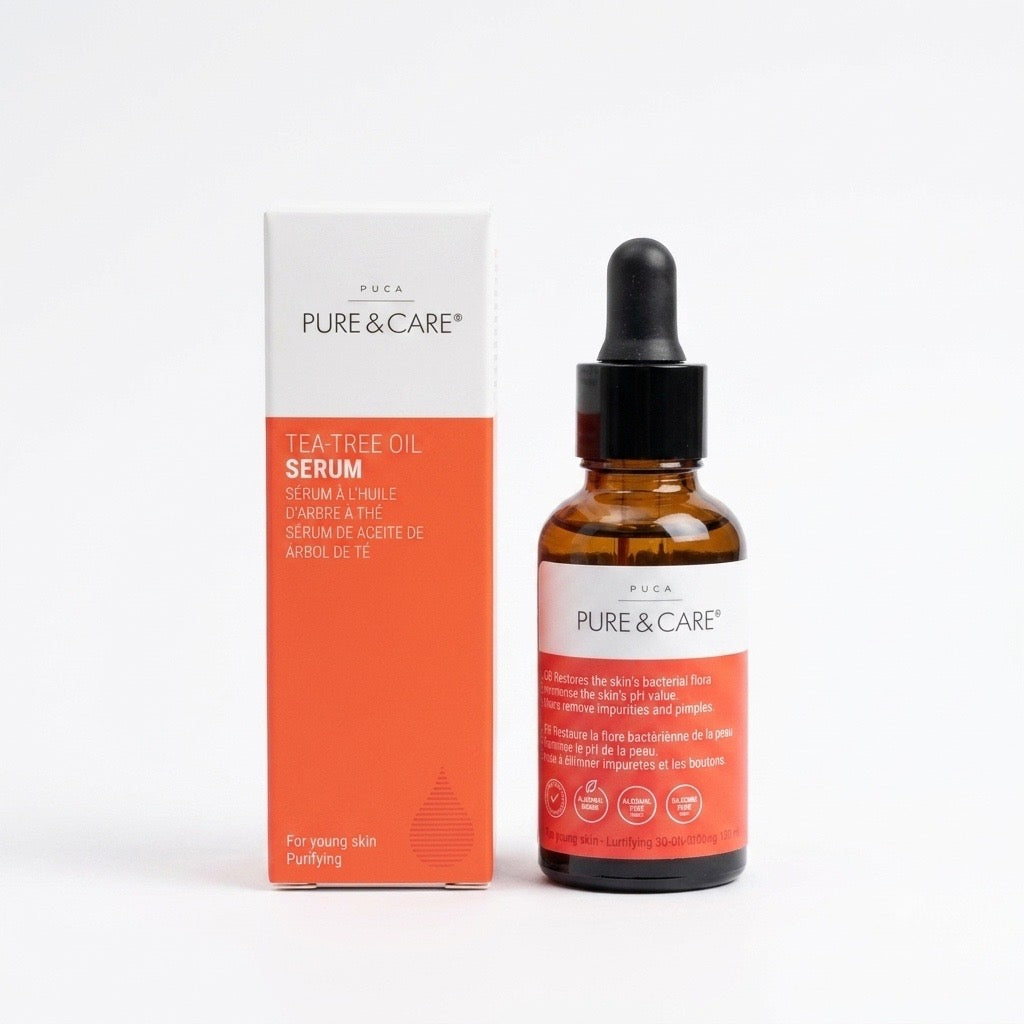PUCA Pure & Care Teebaumöl-Serum für unreine Haut, 30ml