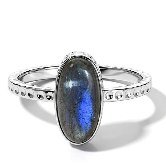 AAA Labradorit Ring in 925 Silber - 4,54 ct.