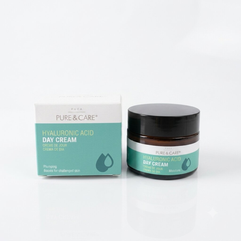 PUCA Pure & Care Hyaluronsäure-Tagescreme, aufpolsternde Feuchtigkeitspflege, 50 ml