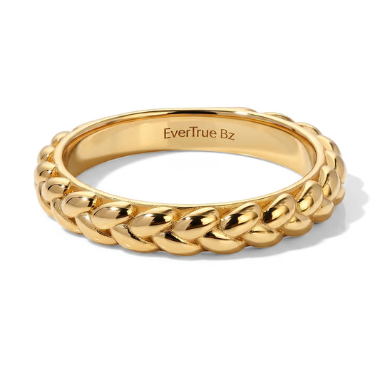 EVER TRUE Reine Bronze 750 VergoldetRing (Größe 18.00) ca. 2,79g