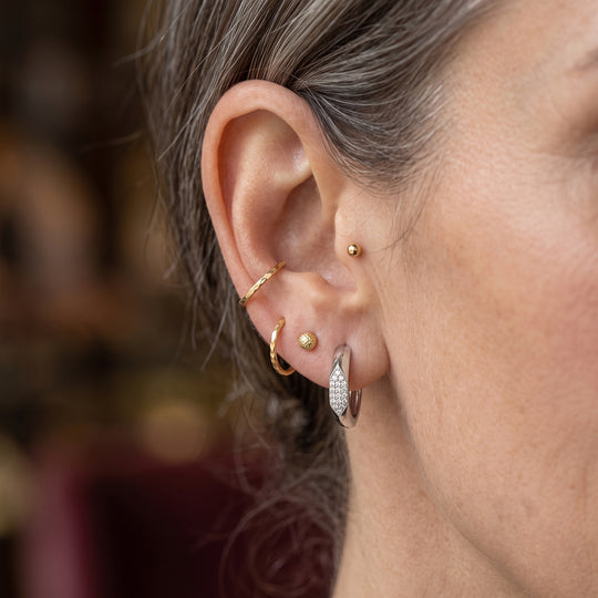 D'Joy weiße Diamant Ohrringe, 925 Silber rhodiniert - 0,23 ct.