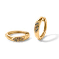 D'Joy Natürlicher Champagner Diamant, Roter Diamant Ohrringe 925 Silber 750 Gelbgold vermeil ca. 0,24 ct.