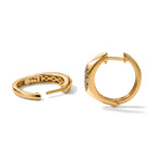 D'Joy Natürlicher Champagner Diamant, Roter Diamant Ohrringe 925 Silber 750 Gelbgold vermeil ca. 0,24 ct.