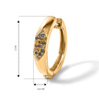 D'Joy Natürlicher Champagner Diamant, Roter Diamant Ohrringe 925 Silber 750 Gelbgold vermeil ca. 0,24 ct.