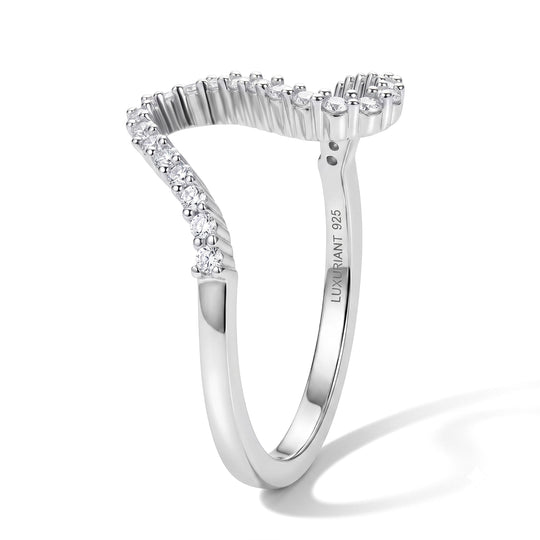 LUXURIANT DIAMOND - Lab Grown Diamant SI-GH Ring 925 Silber Rhodiniert (Größe 19.00) ca. 0,32 ct