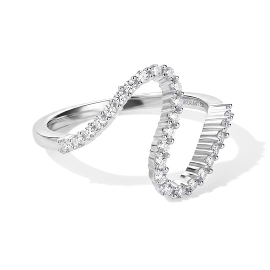 LUXURIANT DIAMOND - Lab Grown Diamant SI-GH Ring 925 Silber Rhodiniert (Größe 19.00) ca. 0,32 ct