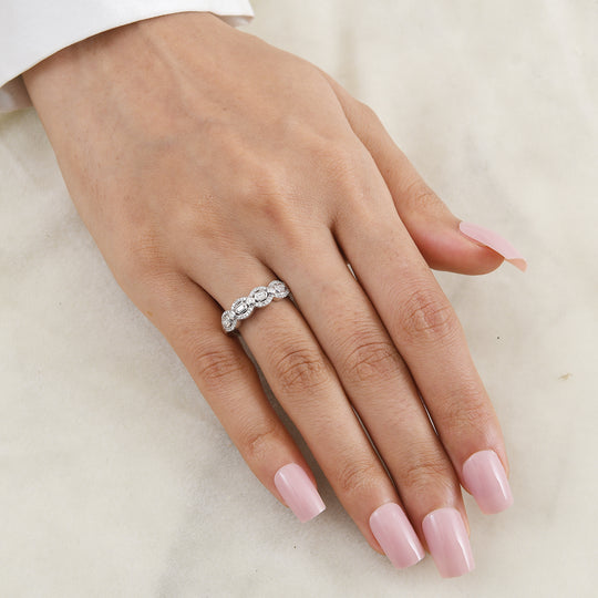 LUXURIANT SI-GH Labor Diamant Ring, 925 Silber rhodiniert - 0,20 ct.