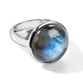 EVER TRUE AAA Labradorit Ring 316L Edelstahl (Größe 18.00) ca. 18,07 ct
