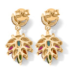 D'Joy Mehrfarbig-Turmalin Ohrringe 925 Silber 750 Gelbgold vermeil ca. 1,67 ct.