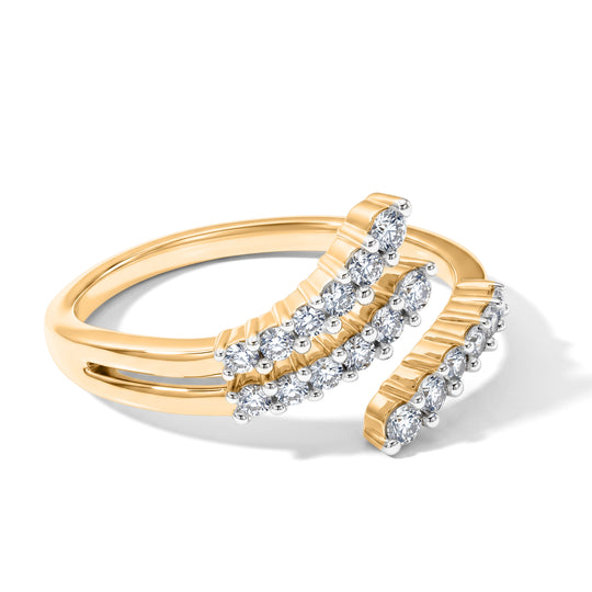 LUXURIANT SI-GH Labor Diamant Ring, 925 Silber rhodiniert - 0,35 ct.
