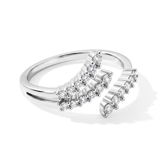 LUXURIANT SI-GH Labor Diamant Ring, 925 Silber rhodiniert - 0,35 ct.