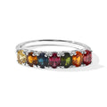 D'Joy AA mehrfarbiger Turmalin Ring, 925 Silber rhodiniert - 1,19 ct.