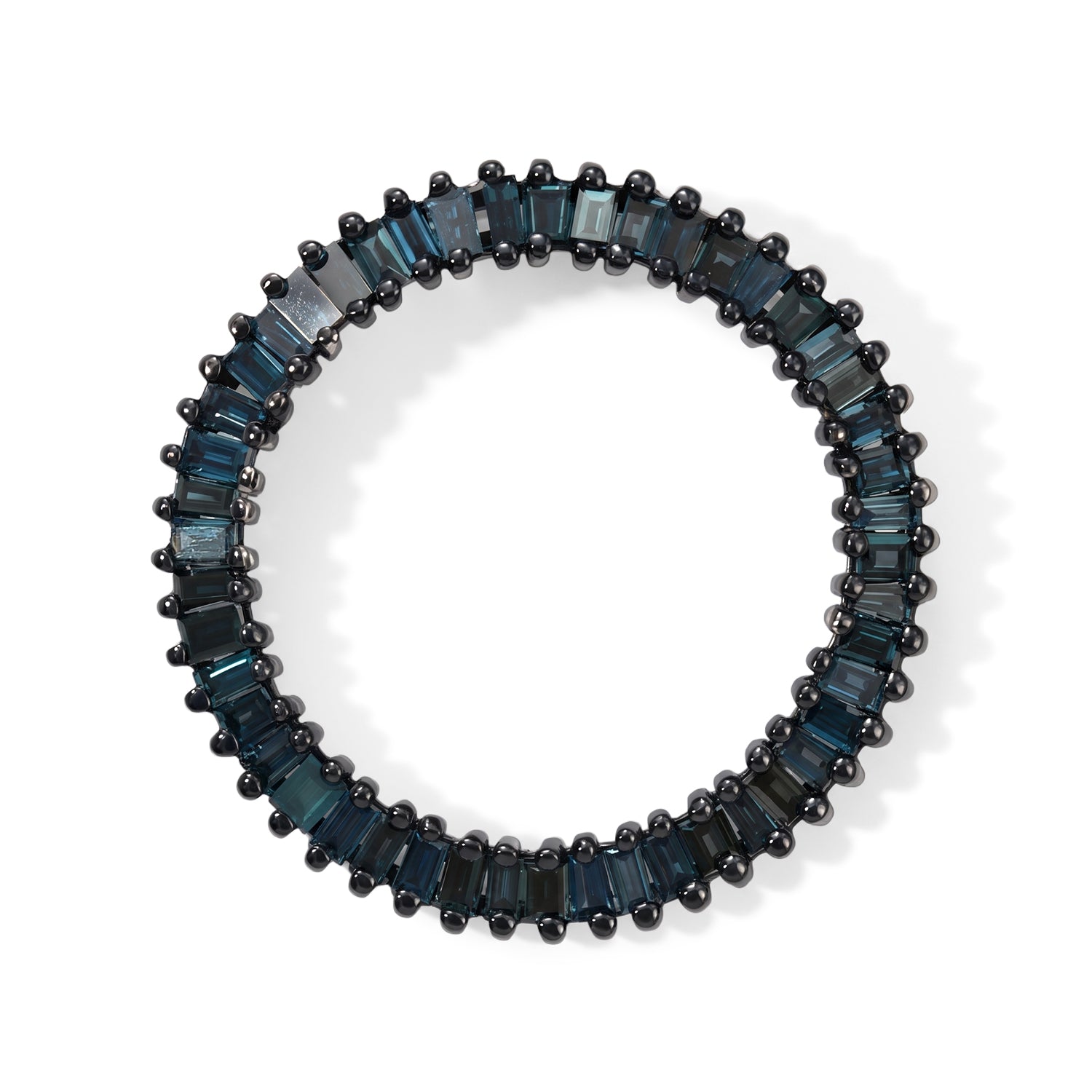 D'Joy Blauer Diamant (IR) Anhänger 925 Silber Rhodiniert ca. 0.53 ct