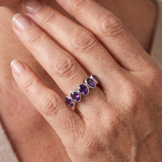 EVER TRUE Mehrfarbiger Edelstein Ring 316L Edelstahl (Größe 19.00) ca. 2.59 ct