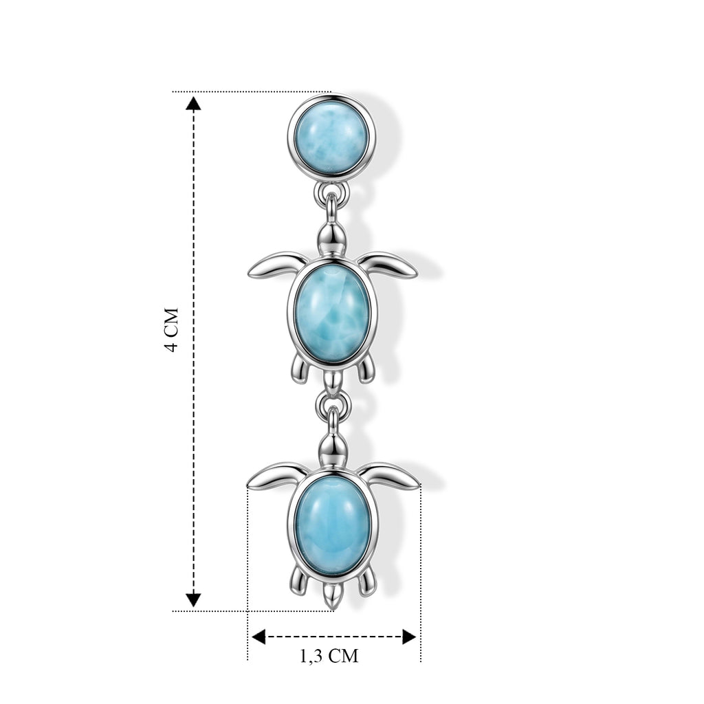 EVER TRUE AA Larimar Ohrringe Reine Bronze ca. 5,28 ct.