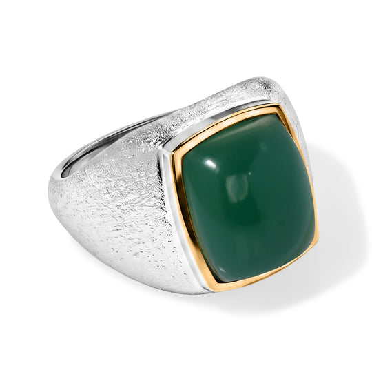 EverTrue Verde Onyx Ring, Bronze mit Platin E-Beschichtung - 6,49 ct.