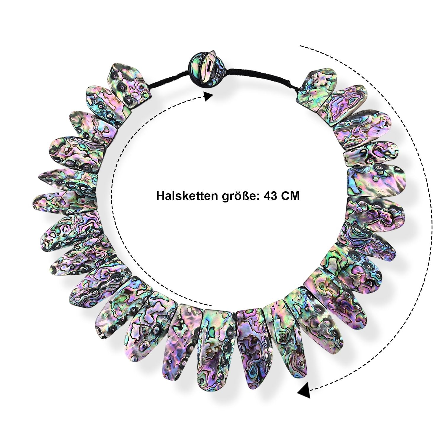 Abalone Muschel Halskette 43 cm