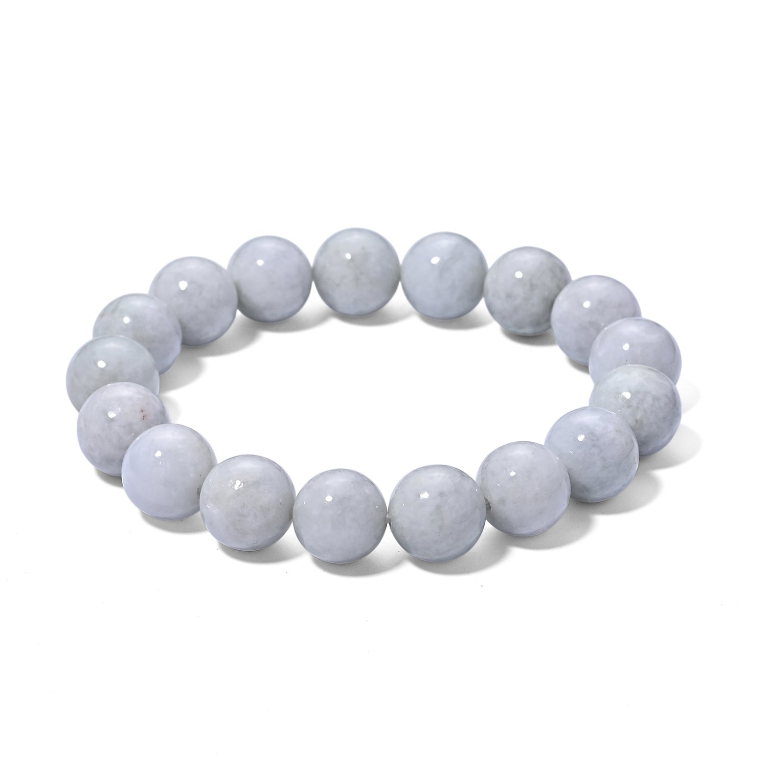EXTREM SELTEN Weiße Jade Armband, flexibel, (18 - 19 cm) ca. 260.00 ct
