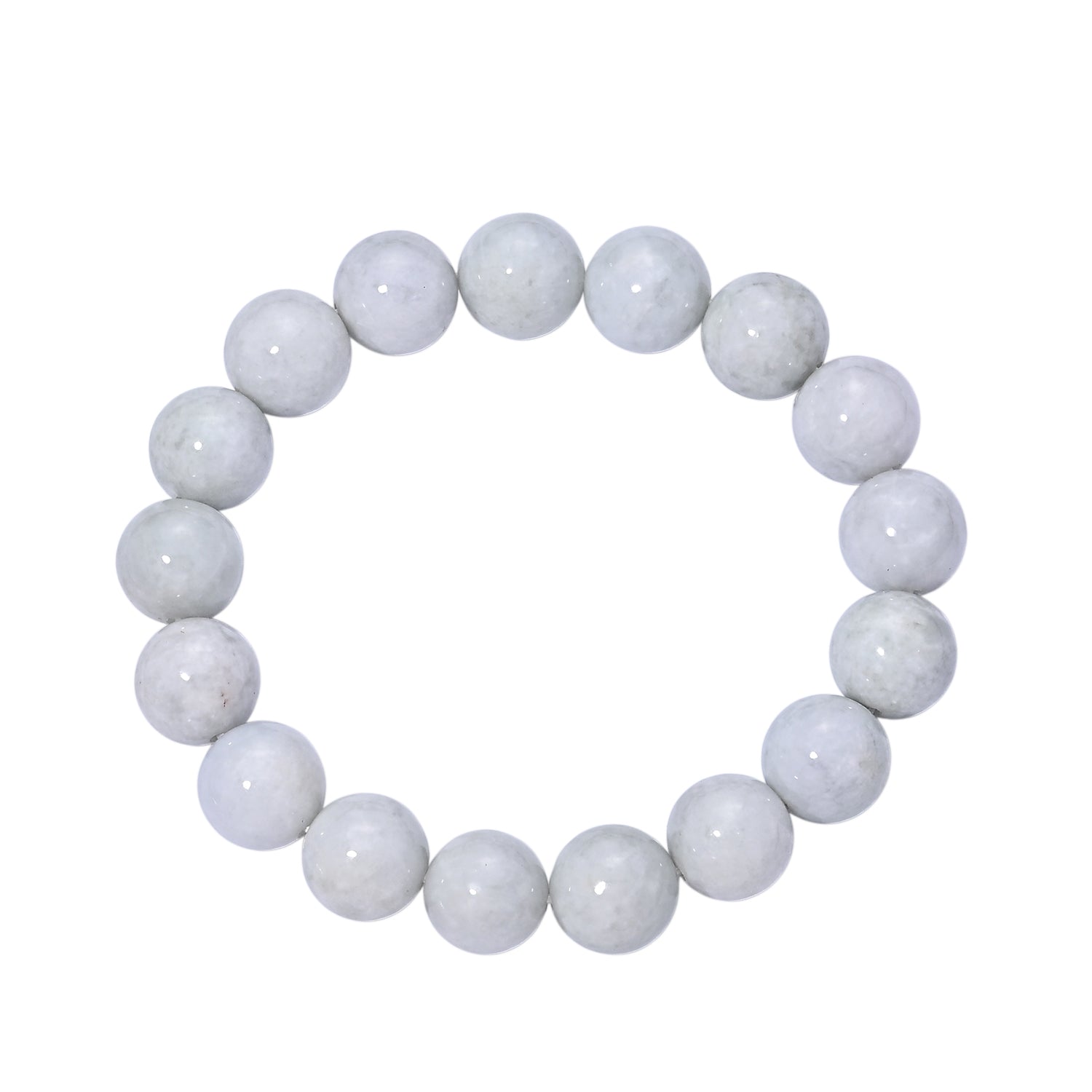 EXTREM SELTEN Weiße Jade Armband, flexibel, (18 - 19 cm) ca. 260.00 ct