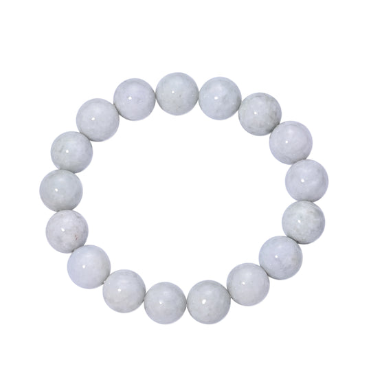 EXTREM SELTEN Weiße Jade Armband, flexibel, (18 - 19 cm) ca. 260.00 ct