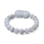 EXTREM SELTEN Weiße Jade Pixiu Armband, flexibel, (18 - 19 cm)ca. 250.00 ct