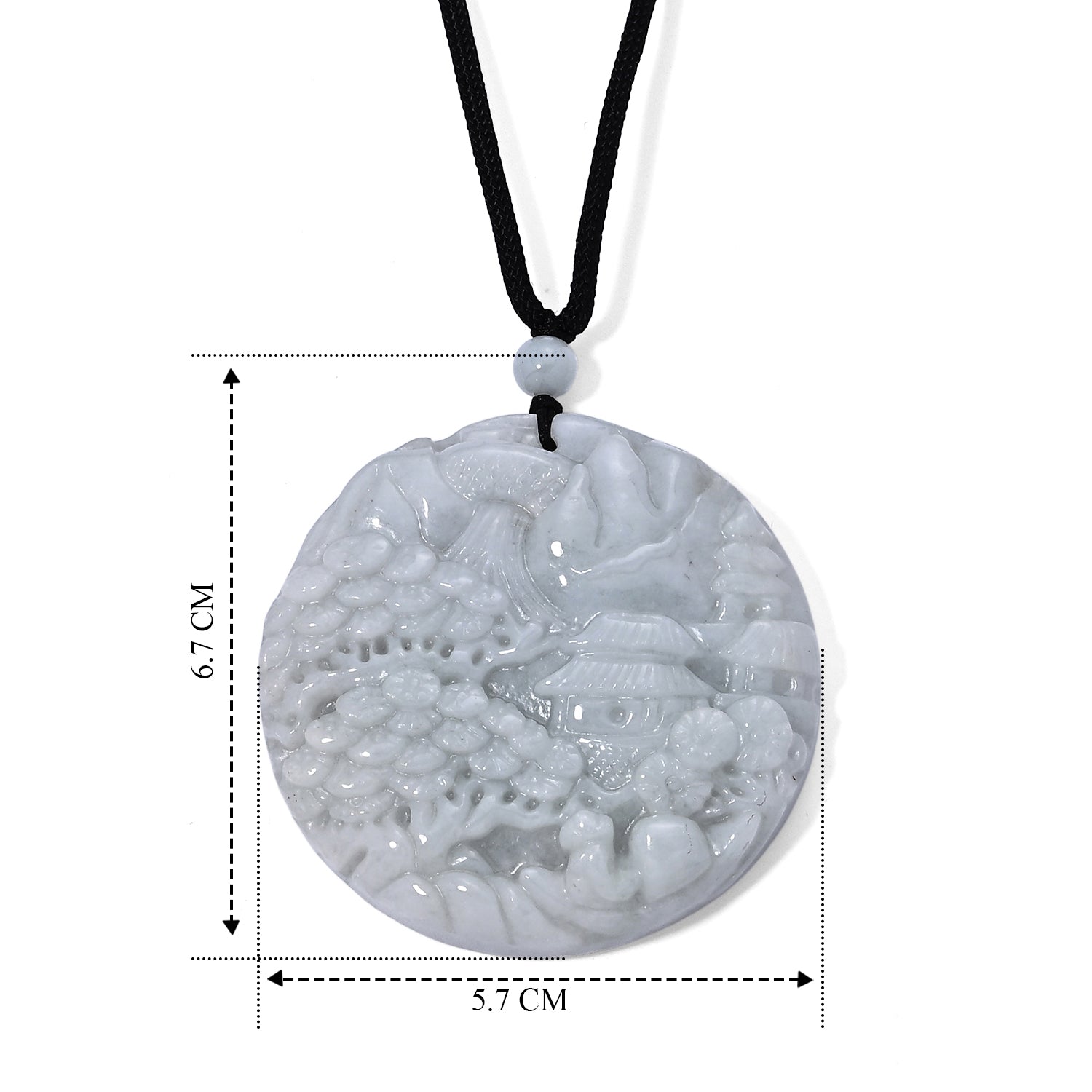 Weiße Jade Halskette Flexibles cm ca. 205.00 ct