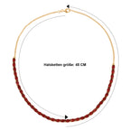 D'Joy Rubin-Feuer-Triplett-Quarz Halskette ca. 45 cm 925 Silber 750 Gelbgold vermeil ca. 20,12 ct.