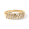 LUXURIANT DIAMOND - Lab Grown Diamant  SGL zertifiziert SI-GH Ring 925 Silber 750 Gelbgold vermeil (Größe 18.00) ca. 0.50 ct