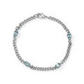 EVER TRUE AAA Blauer Zirkon Armband ca. 20 cm Reine Bronze ca. 2,82 ct.