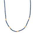 Hämatit, Lapislazuli Halskette ca. 53.25 cm 316L Edelstahl Vergoldet ca. 70.00 ct