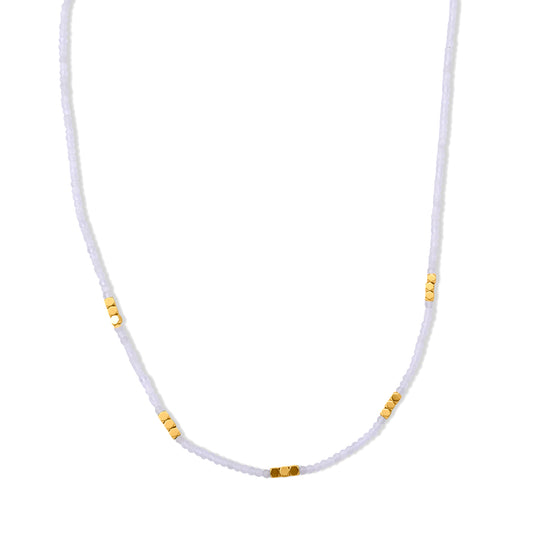 Hämatit, Regenbogen Mondstein Halskette ca. 53.25 cm 316L Edelstahl Vergoldet ca. 70.00 ct