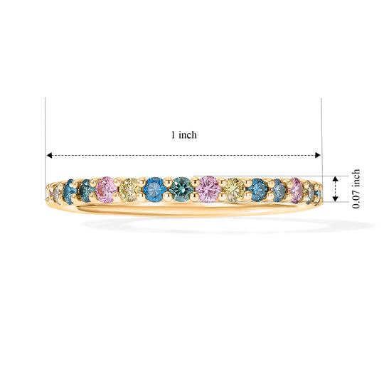 LUXURIANT DIAMOND - Lab Grown Mehrfarbiger Diamant SI, SGL zertifiziert Ring 925 Silber 750 Gelbgold vermeil (Größe 18.00) ca. 1.05 ct