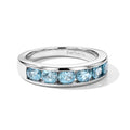 EverTrue AA blauer Zirkon Ring, 950 Kupfer mit Platin E-Beschichtung - 2,03 ct.