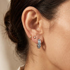 EVER TRUE AA Blauer Zirkon Ohrringe 950 Kupfer ca. 2,30 ct.