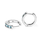 EVER TRUE AA Blauer Zirkon Ohrringe 950 Kupfer ca. 2,30 ct.