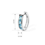 EVER TRUE AA Blauer Zirkon Ohrringe 950 Kupfer ca. 2,30 ct.