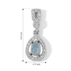 EVER TRUE Milchiger Aquamarin, Weißer Zirkon Ohrringe Reine Bronze ca. 1,66 ct.