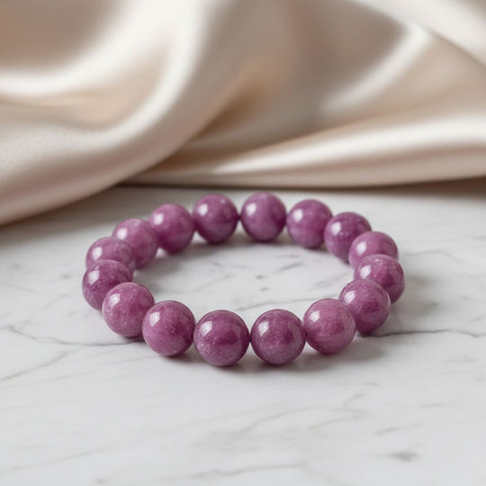 Flexibles lila Lepidolith Armband - 230 ct.