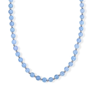 D'Joy Aquamarin 45cm Halskette, 925 Silber rhodiniert - 115 ct.