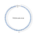 D'Joy Aquamarin Halskette ca. 45 cm 925 Silber Rhodiniert ca. 115,00 ct.